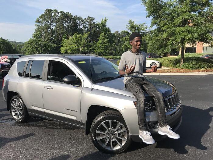 Corey Patrick with his car