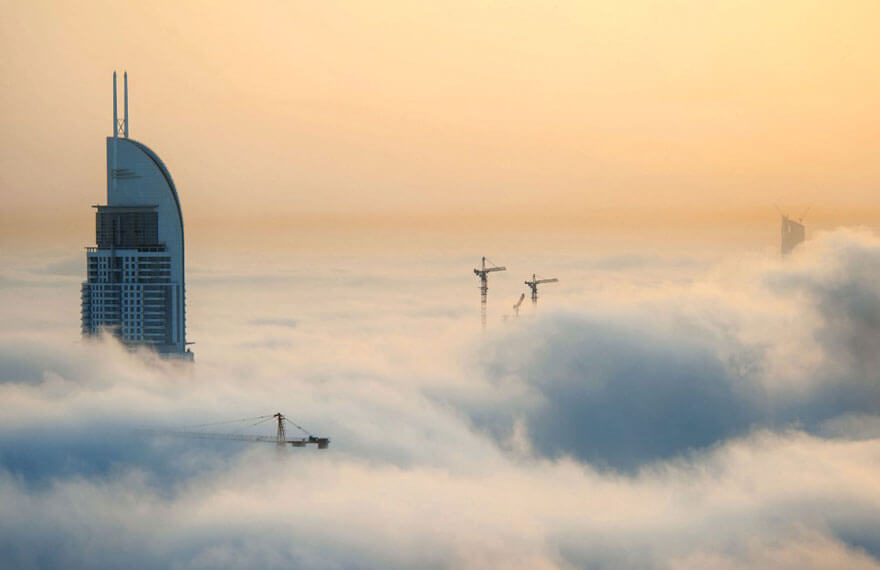 Dubai city above the clouds 3