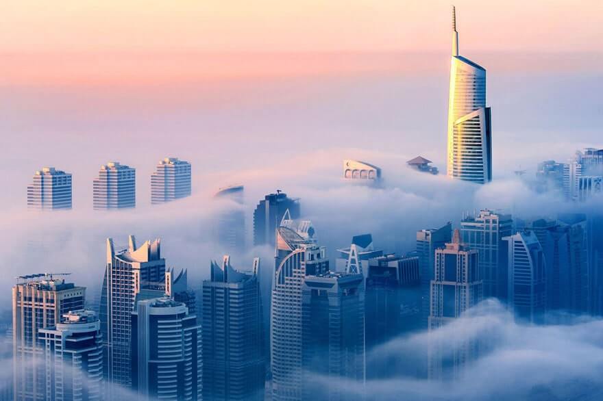 Dubai city above the clouds 4