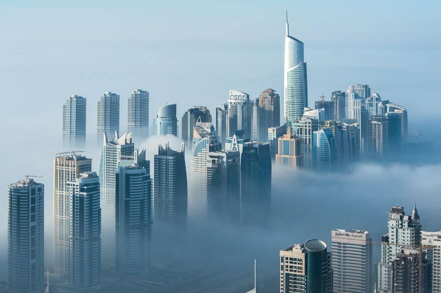 Dubai city above the clouds 5