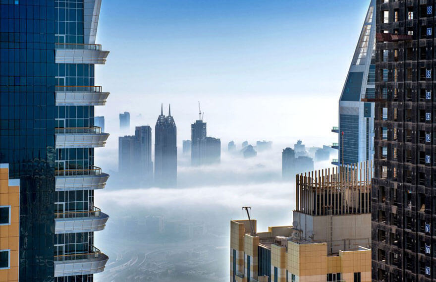Dubai city above the clouds 6