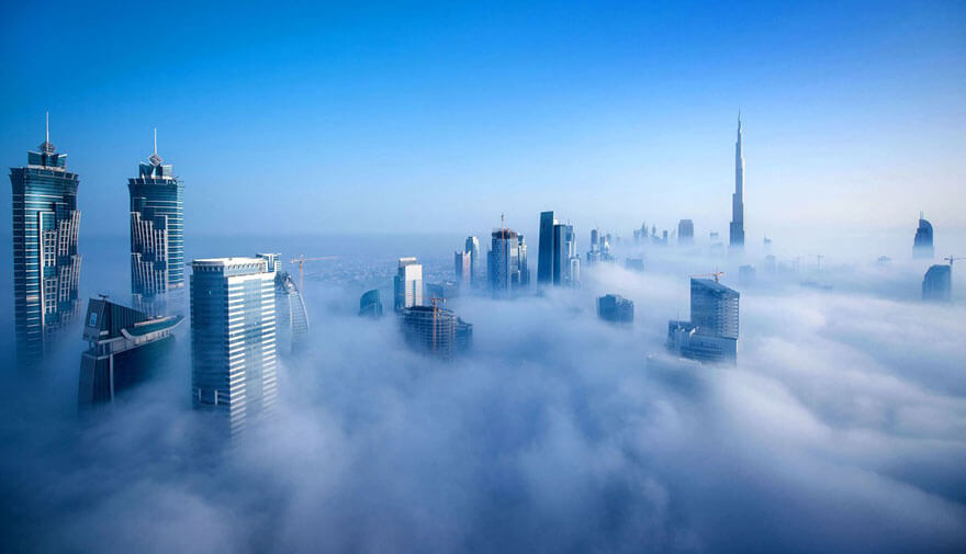 Dubai city above the clouds 7