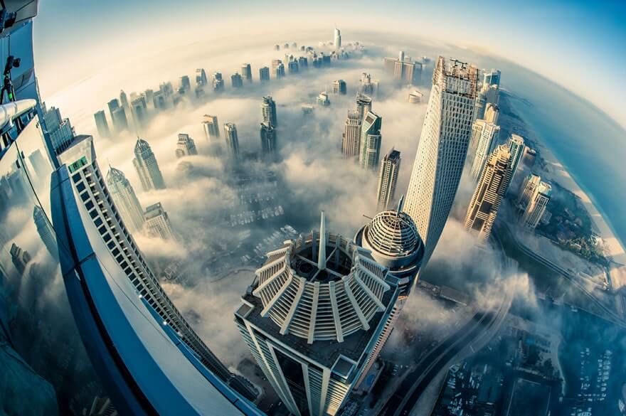 Dubai city above the clouds 8