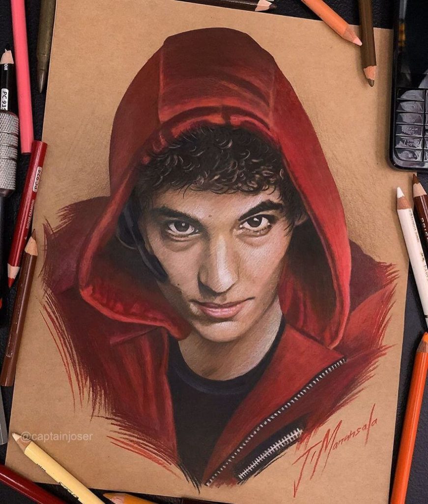 la casa de papel painters drawing 3