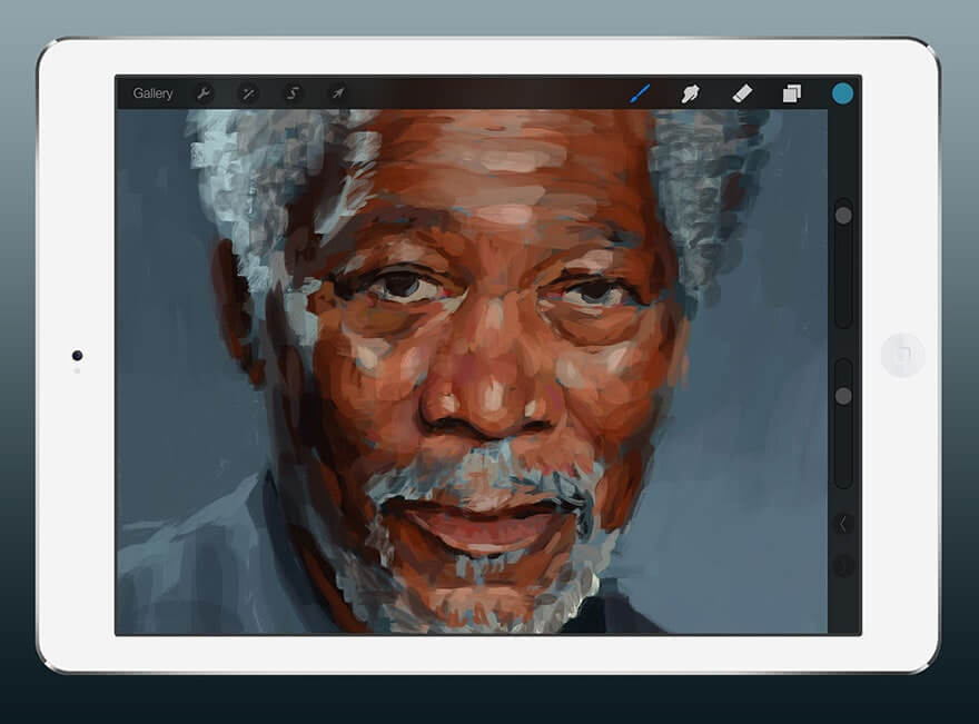 morgan freeman portrait drawing 2